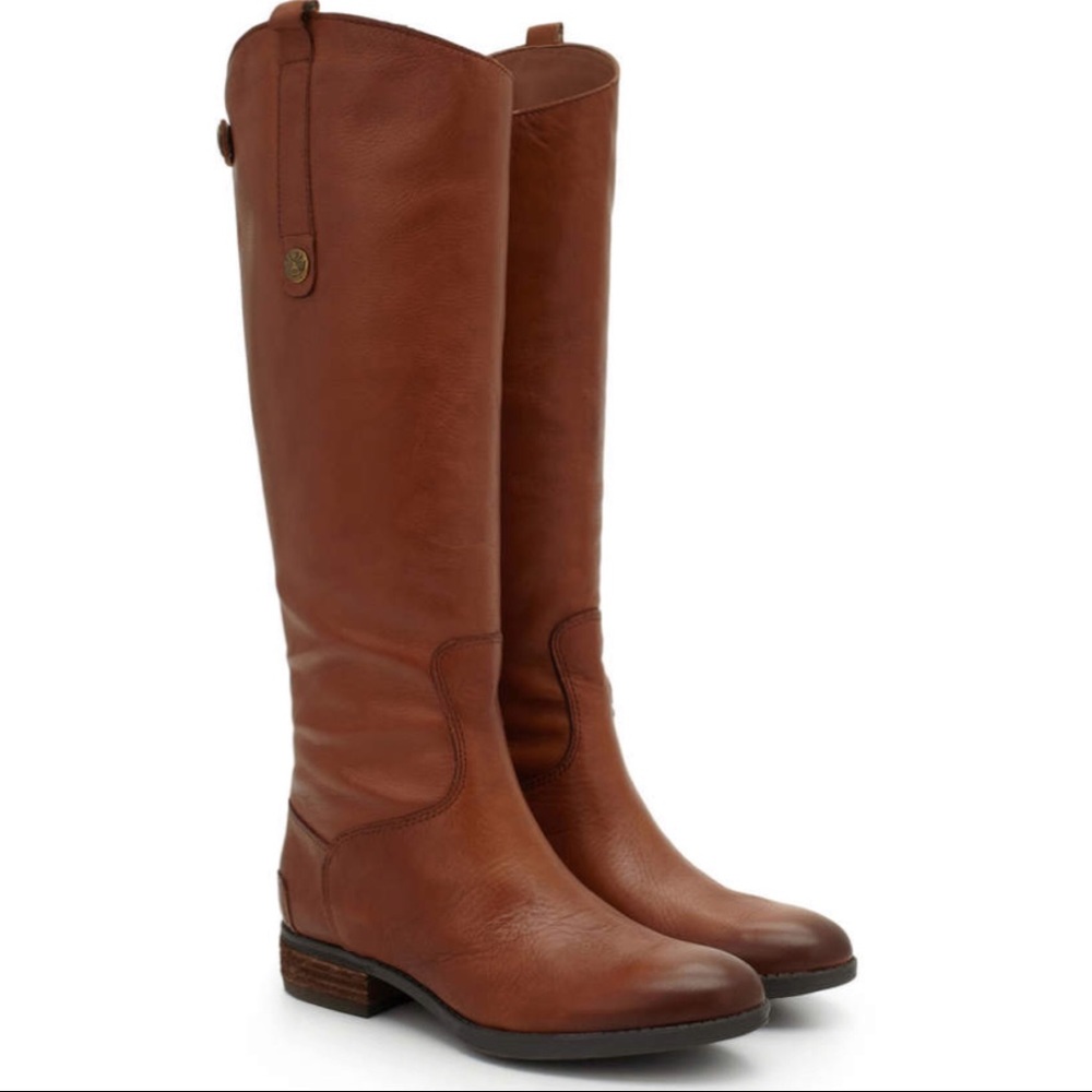 Sam Edelman Leather Penny Riding Boots in Brown 7
